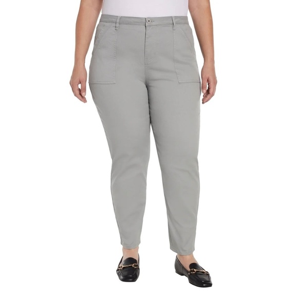 Banana Republic Ladies' High Rise Twill Pants, Light Gray, Size 12, NWT - Picture 1 of 16